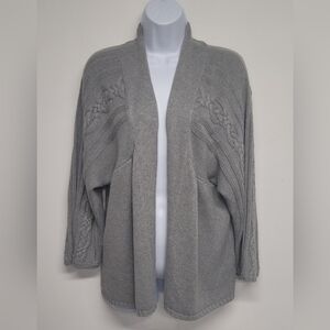 Spring + Mercer XL Grey Sweater Cotton Angora Viscose Nylon
